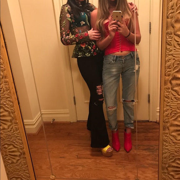 ASOS premium embroidered mesh blouse - Picture 7 of 16